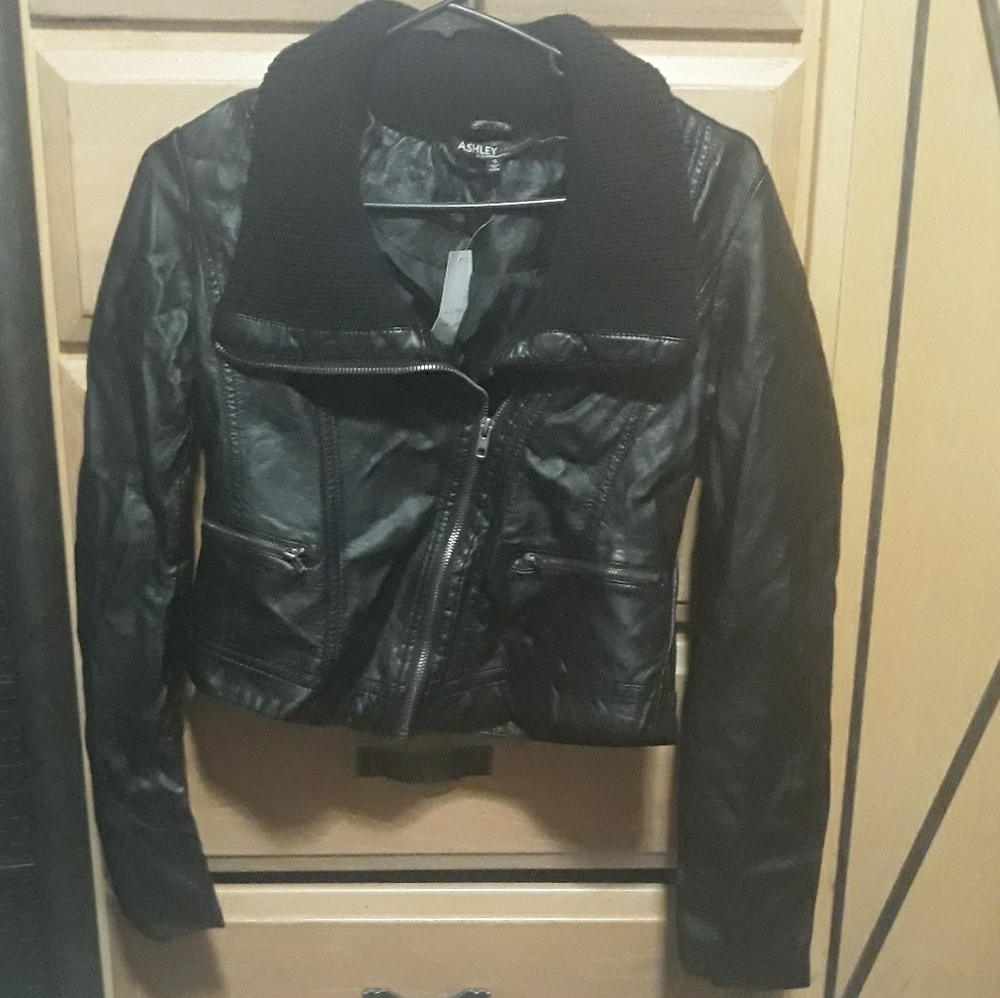Ashley by 26 International black leather jacket